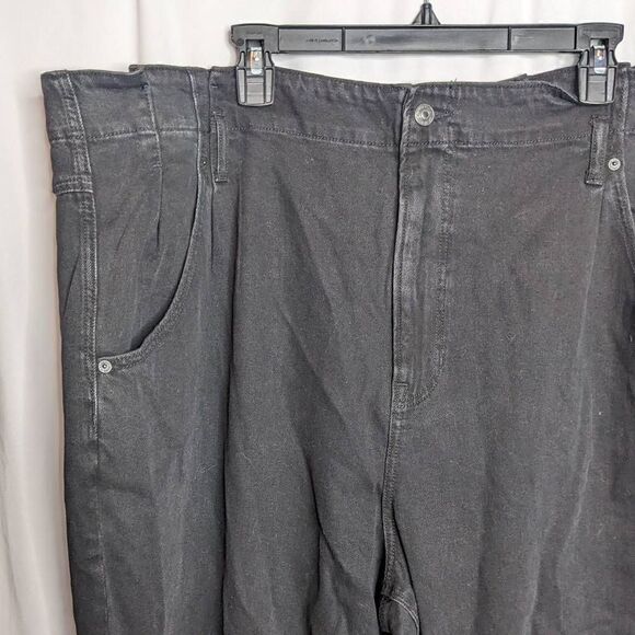 American Eagle Mom Jeans Pleated Front Black Plus Size 24 - Picture 6 of 6